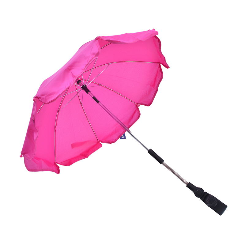 parapluie pince poussette bébé voiture rose en 14 pouces