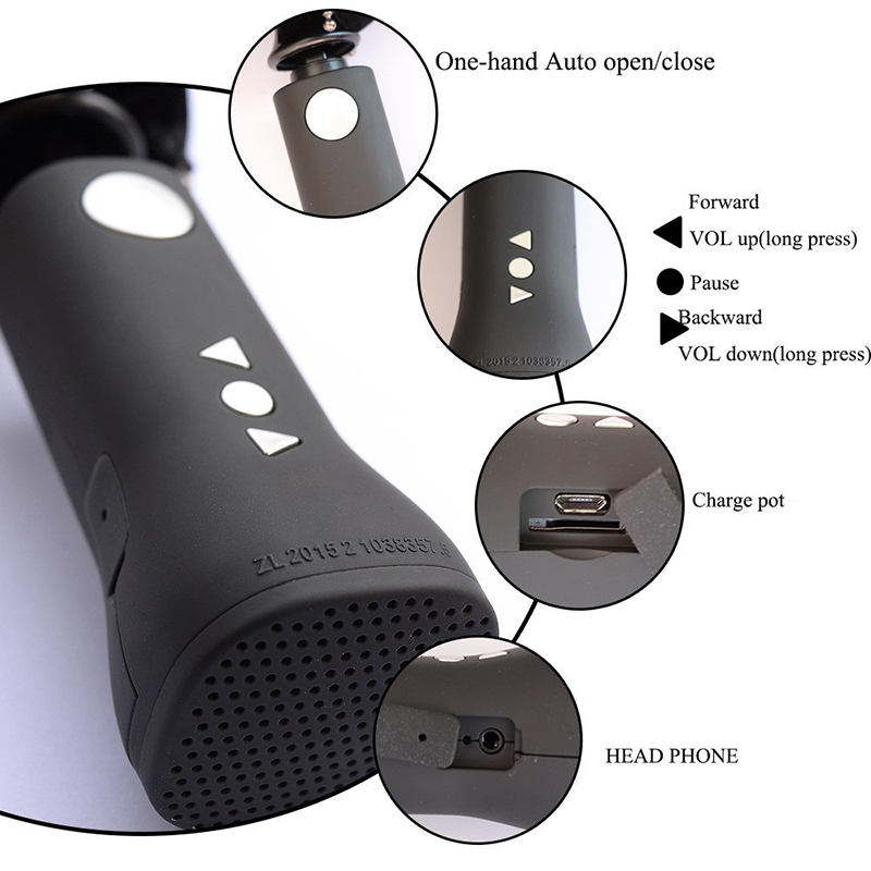 Parapluie Bluetooth musique protection UV nouvelle invention spécial 3 parapluie pliable