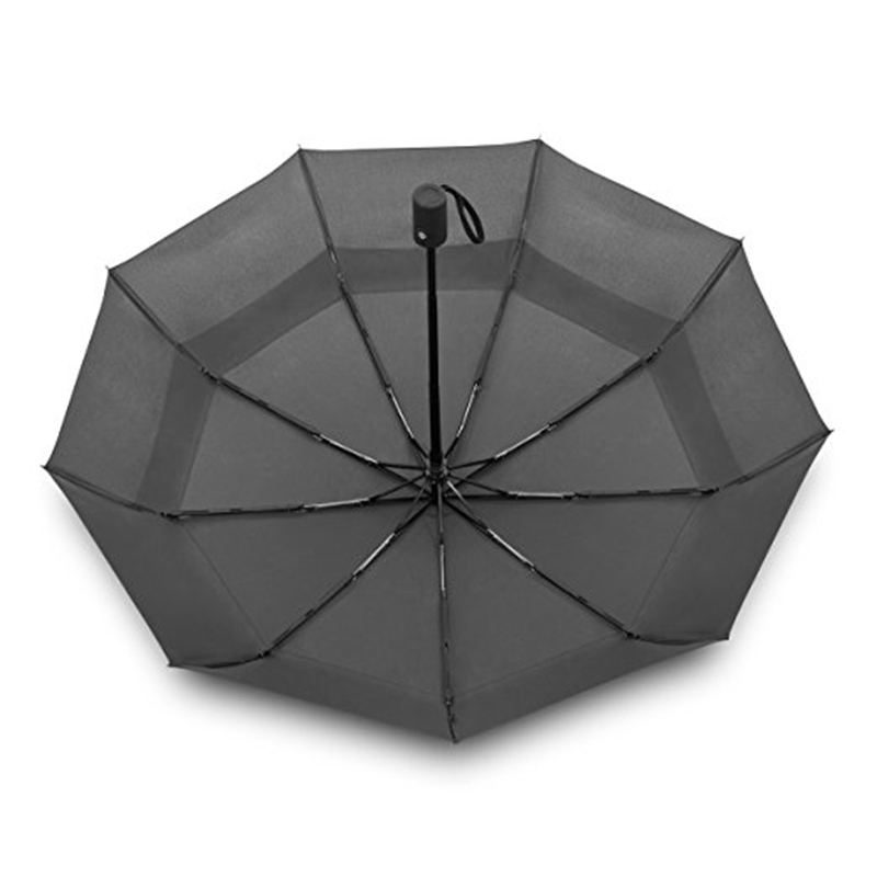 2019 Achat en vrac Double couche coupe-vent Impression personnalisée Pliable Ouvert Ouvert Noir 3 aoac Parapluie