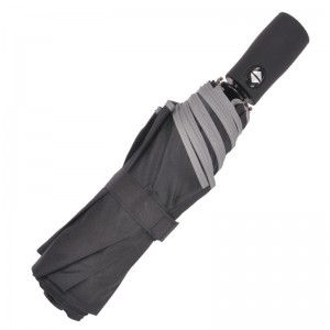 Parapluie parasol noir entièrement automatique pour affaires