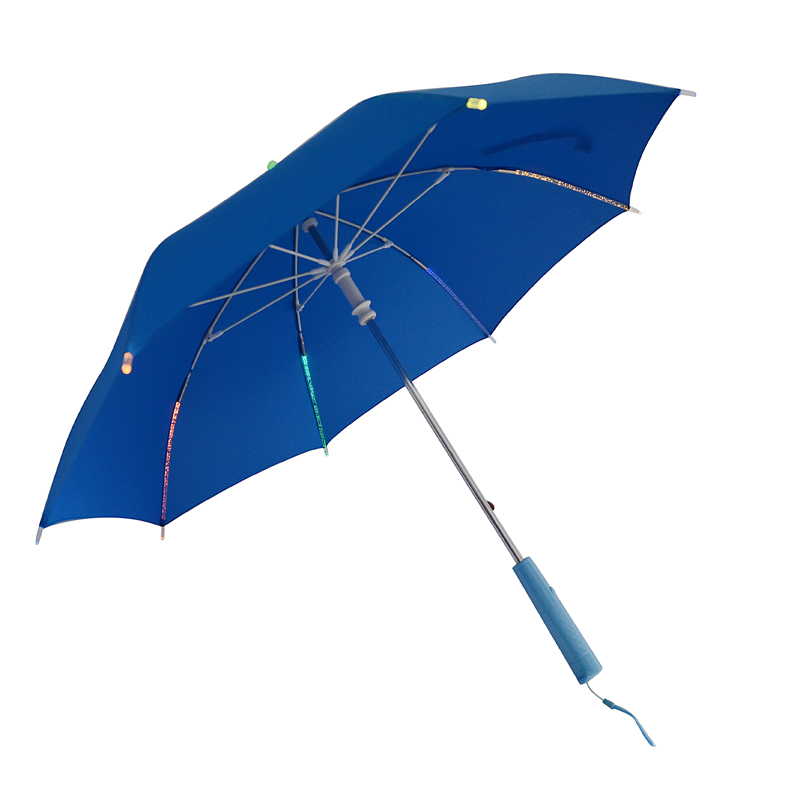 parapluie de côtes mené avec la poignée de lampe-torche de LED