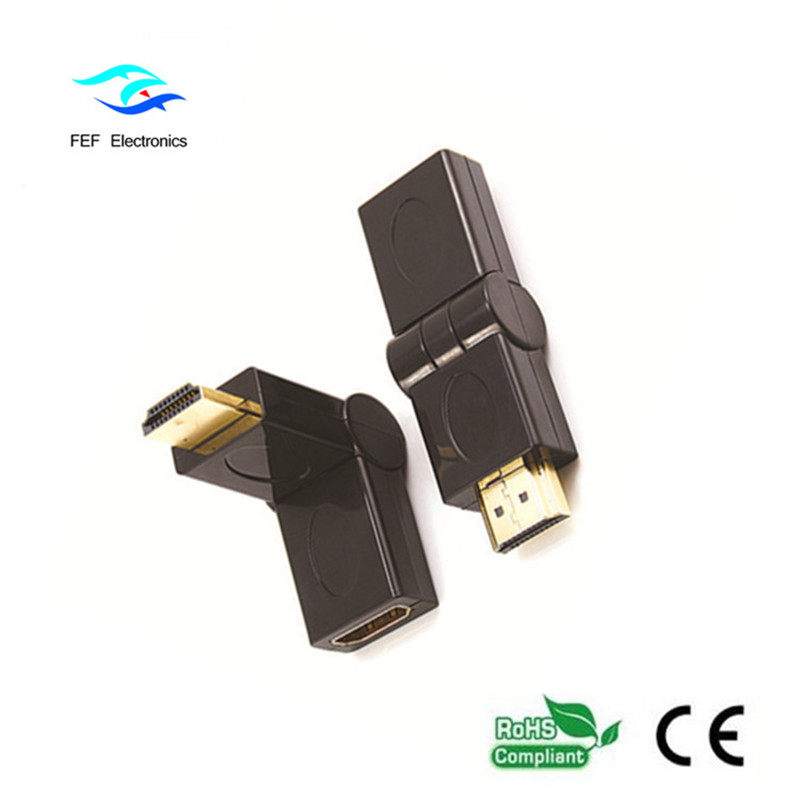 Adaptateur HDMI mâle à femelle HDMI type balançoire or / nickelé Code: FEF-HX-002