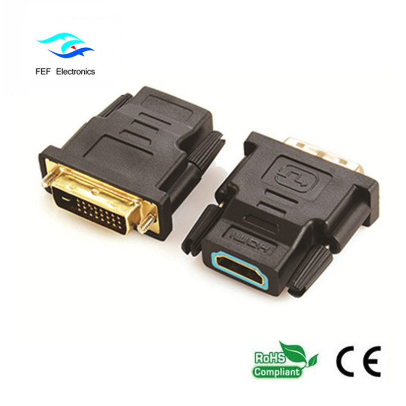 Adaptateur DVI (18 + 1) mâle vers HDMI femelle Code: FEF_HD-001