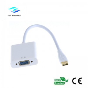 Convertisseur mini HDMI mâle vers VGA femelle Code: FEF-HIC-004
