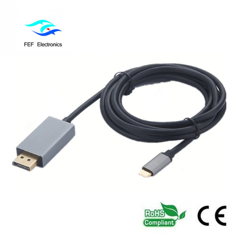 Convertisseur USB TYP-C vers Mini Displayport mâle Shell ABS Code: FEF-USBIC-014