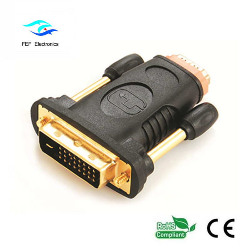 Adaptateur HDMI femelle vers DVI 24 + 1 mâle Convertisseur mâle vers femelle Code: FEF-HD-006