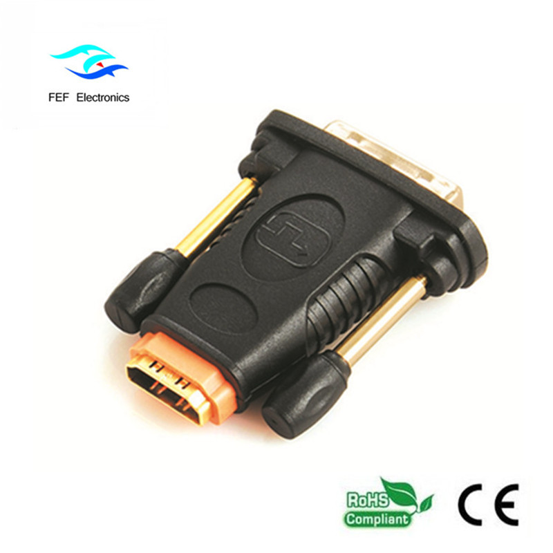 Adaptateur HDMI femelle vers DVI 24 + 1 mâle Convertisseur mâle vers femelle Code: FEF-HD-006