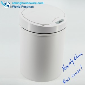 Bac à poussière inductif automatique AKbrand avec chargeur électrique, gris, 15 litres