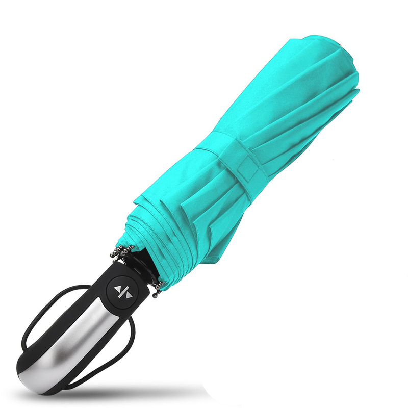 Gros auto ouvrir fermer tissu Pongé 3 parapluie pliant 10 côtes