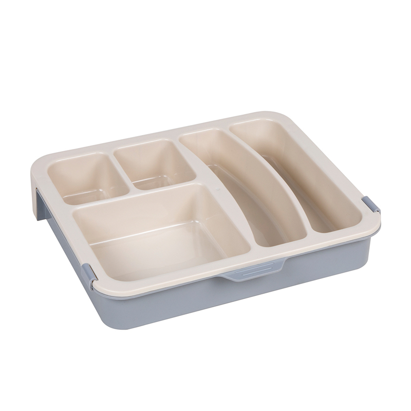 Plateaux extensibles d'organisateur de tiroir d'ustensile d'argenterie de cuisine en plastique