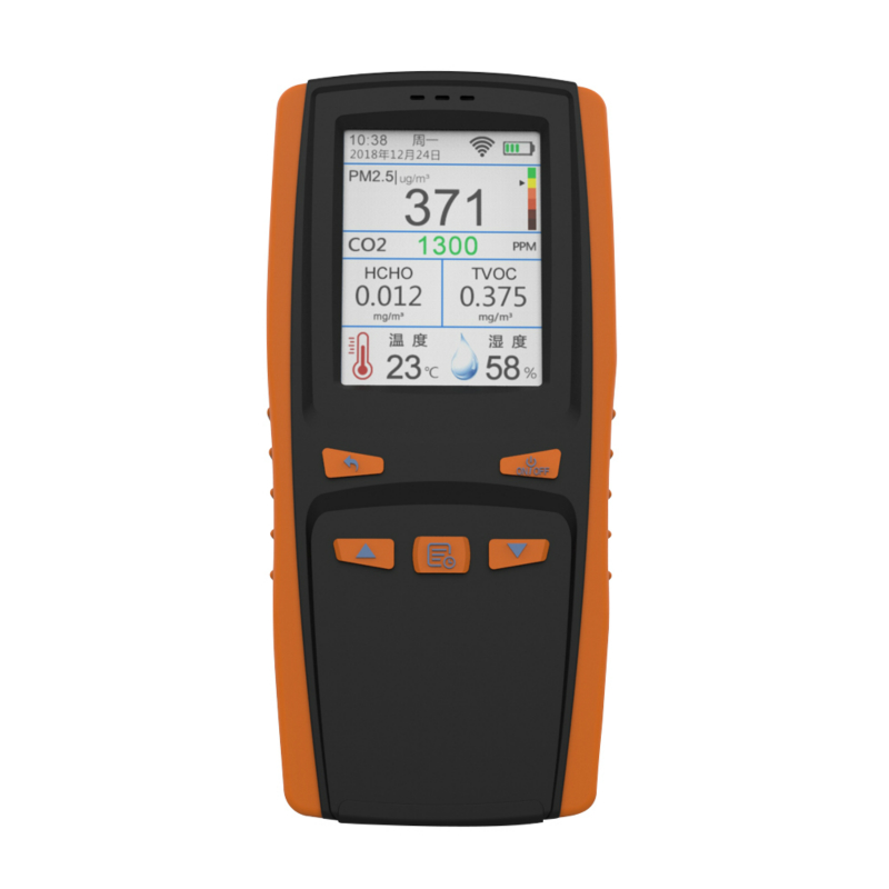 Moniteur de qualité de l'air AirVisual Pro Comparez la qualité de l'air intérieur et extérieur [PM2.5, CO2, AQI, Température, Humidité] Qualité de l'air et prévisions en temps réel