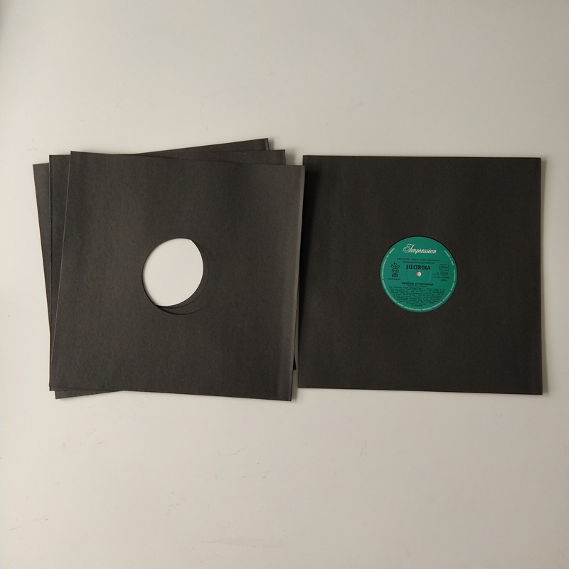 Protecteurs de manches intérieures pour disques 33 33 tours noir en papier vinyle