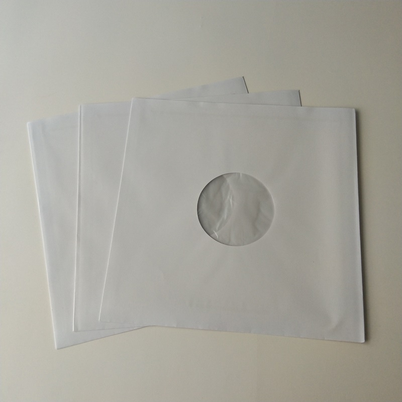 Manchons intérieurs 33RPM en papier blanc avec trou pour 12 disques vinyle