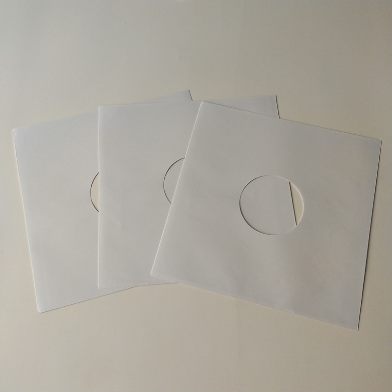 12 pochettes intérieures en vinyle en papier blanc pour disque vinyle 33 tours