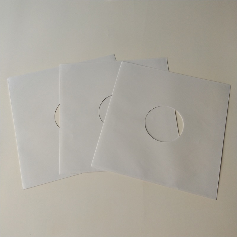12 pochettes intérieures en vinyle en papier blanc pour disque vinyle 33 tours