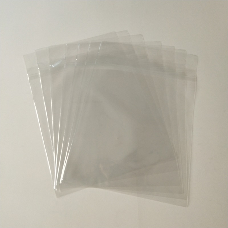 Sac de bande dessinée doré refermable poly clair, poly