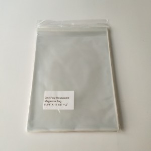 Sac de magazine refermable en cristal transparent de 2 mil
