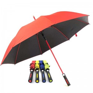 Cadre coloré de fibre de verre de publicité de 27 pouces parapluie de golf Parapluie ouvert automatique à une seule couche