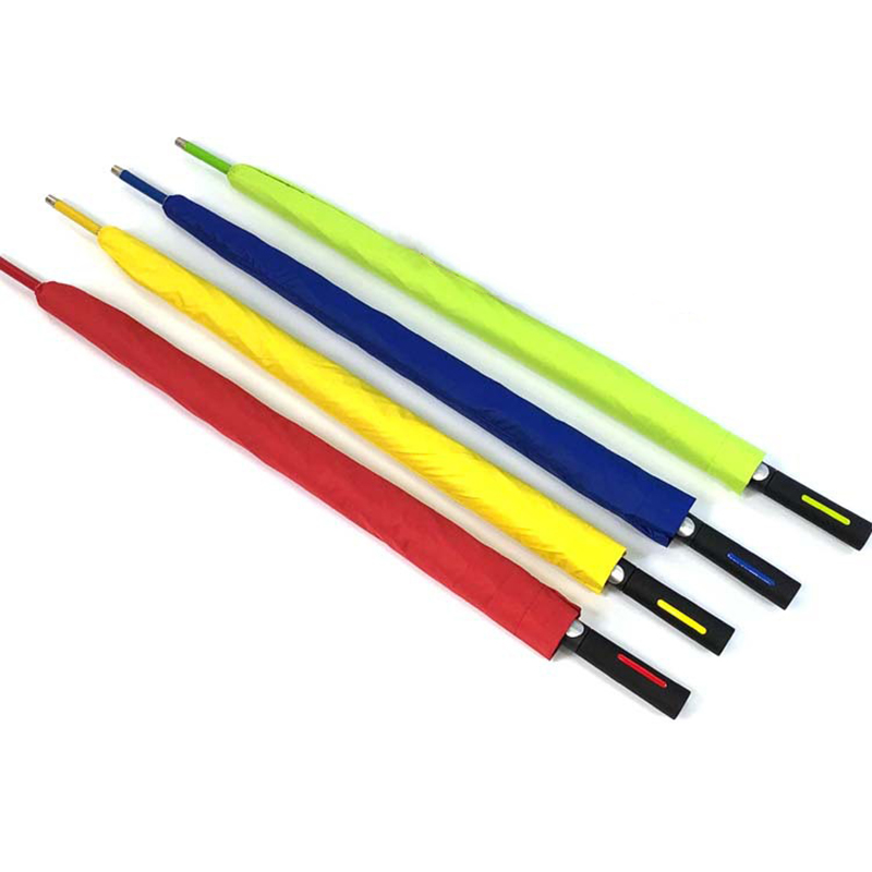 Cadre coloré de fibre de verre de publicité de 27 pouces parapluie de golf Parapluie ouvert automatique à une seule couche