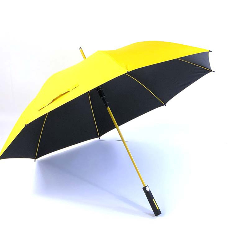 Cadre coloré fait sur commande de fibre de verre long manipulant le parapluie droit de golf de coupe-vent
