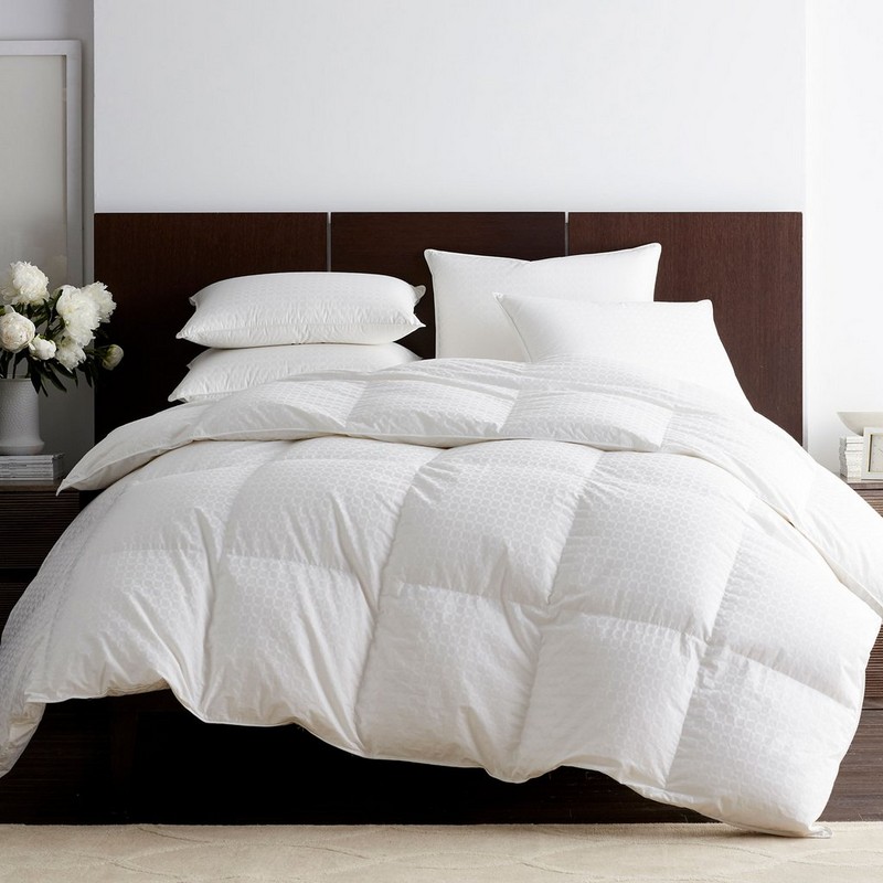 90% duvet d'oie blanche hongroise avec un tissu à motif de vitre de 1 ''