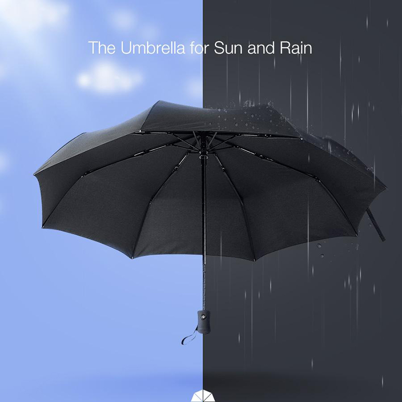 Coupe-vent double couche Impression personnalisée 3 doubles pliages ouverts auto ouverts pluie et parasol