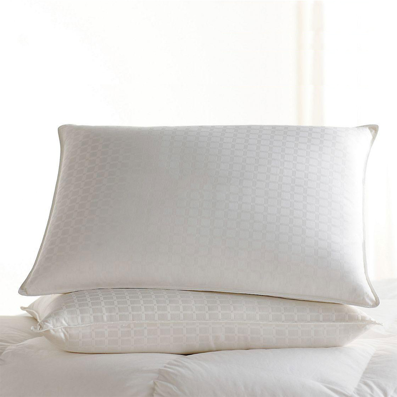 90% oreillers en duvet d'oie blanche avec un motif de vitre