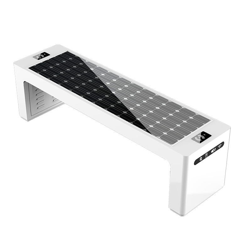 Banc de parc solaire intelligent avec chargeur sans fil et routeur Wifi 4G