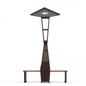 Éclairage extérieur à DEL alimenté à l'énergie solaire avec téléphones et tablettes de recharge