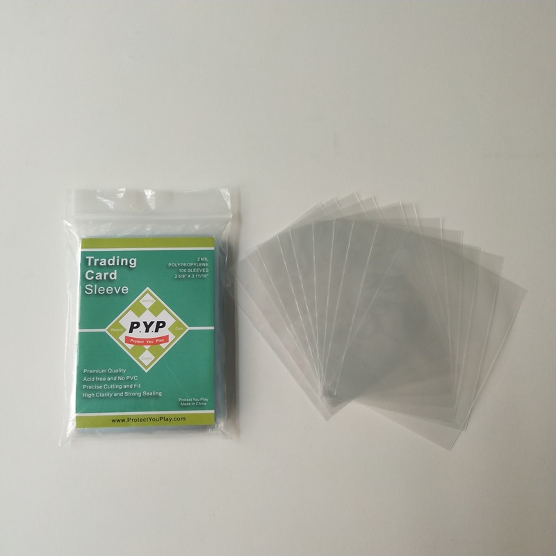 Manchons souples pour cartes à collectionner, poly, transparent, 2 mil