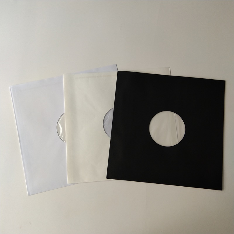 Manchons intérieurs 33RPM en papier blanc avec trou pour 12 disques vinyle