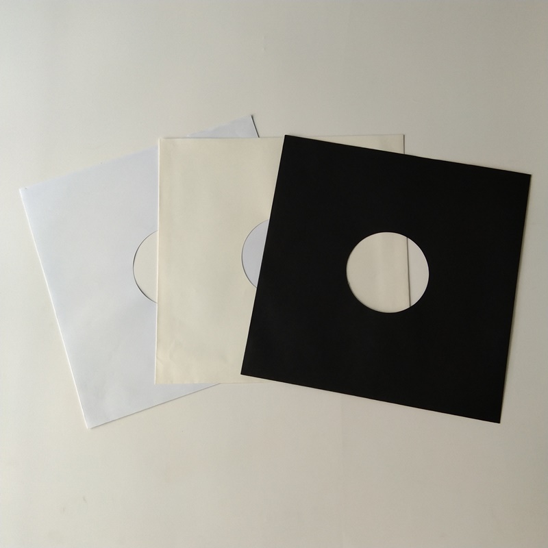 Protecteurs de manches intérieures pour disques 33 33 tours noir en papier vinyle