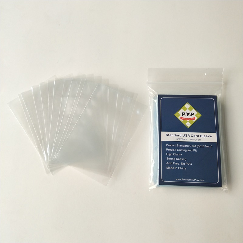 Crystal Clear Standard USA Taille Card Sleeve 56x87mm Jeu de société manches de carte