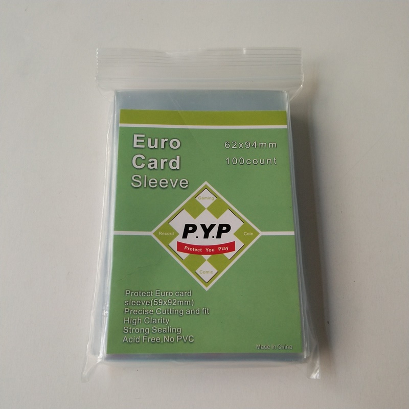Crystal Clear Standard Euro Size Card Sleeve 59x92mm Jeu de cartes