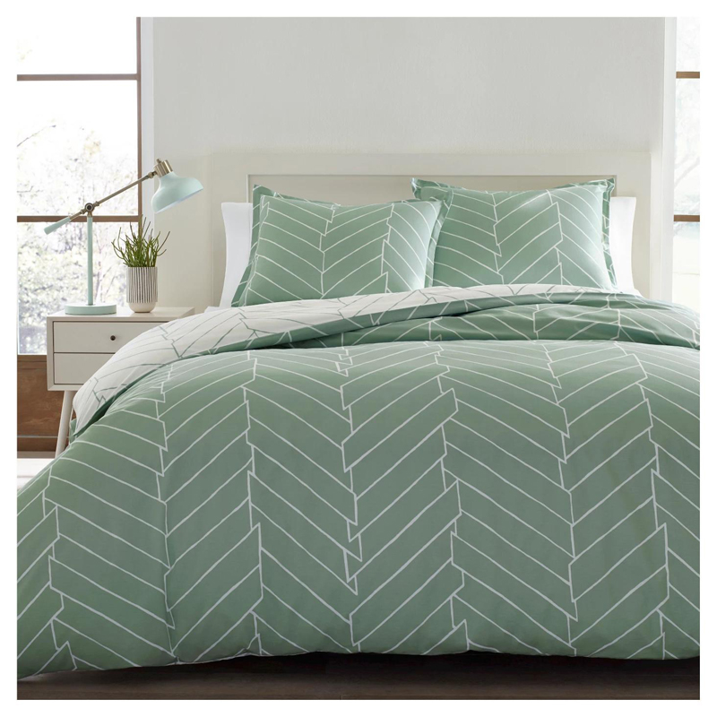 Ensemble de housse de couette en polyester lavable imprimé