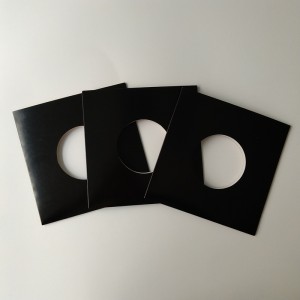 Veste record en carton brun de 7 pouces avec 45 tr / min, 350 g / m², avec trou