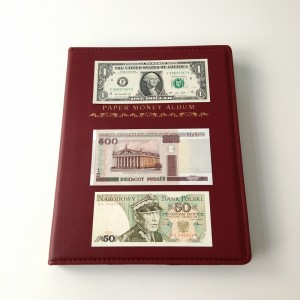 Collecteur d'albums de stockage de monnaie rouge