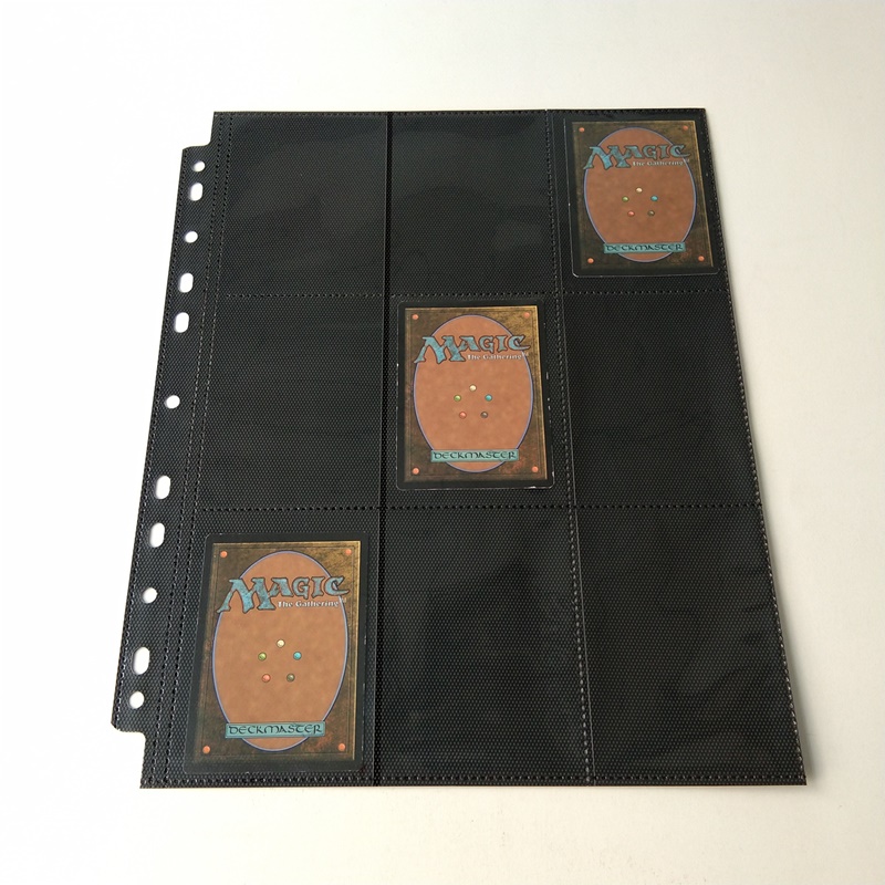 Pages d'album pour cartes collector de 18 pochettes pour cartes MTG YGO Sport avec doublure non-tissée jaune
