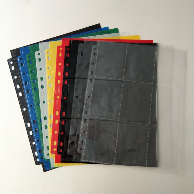 Pages d'album pour cartes collector de 18 pochettes pour cartes MTG YGO Sport avec doublure non-tissée jaune