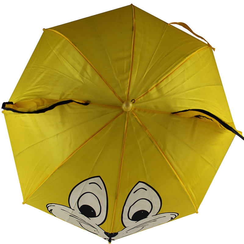 Parapluie de forme animale avec dessin de bande dessinée Ouverture directe parapluie 19 pouces pour enfants
