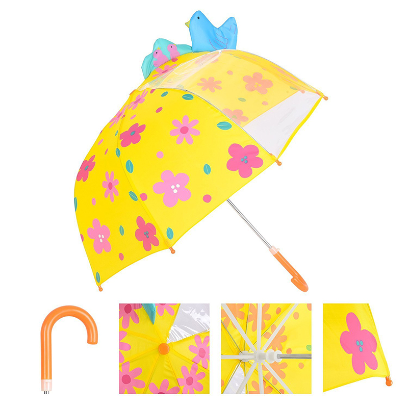 parapluie pluie de haute qualité sécurité en fibre de verre cadre ouvert enfants parapluie pluie