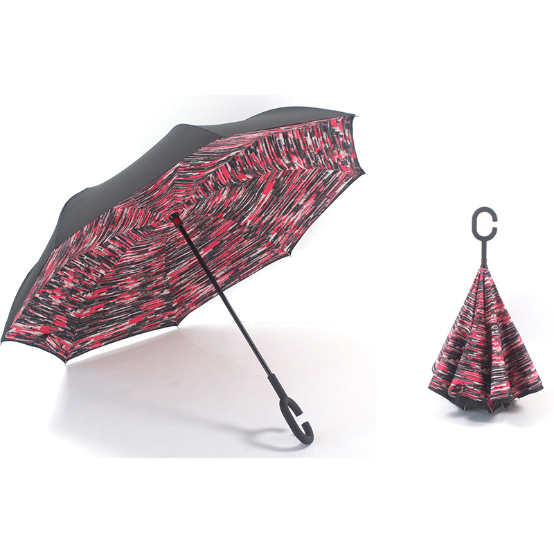 Parapluie fleur avec parapluie droit inversé logo Fonction d'ouverture manuelle