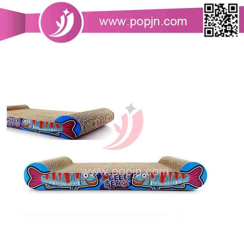 Lit de chat de chat scratcher de chat de carton ondulé durable de forme de chat