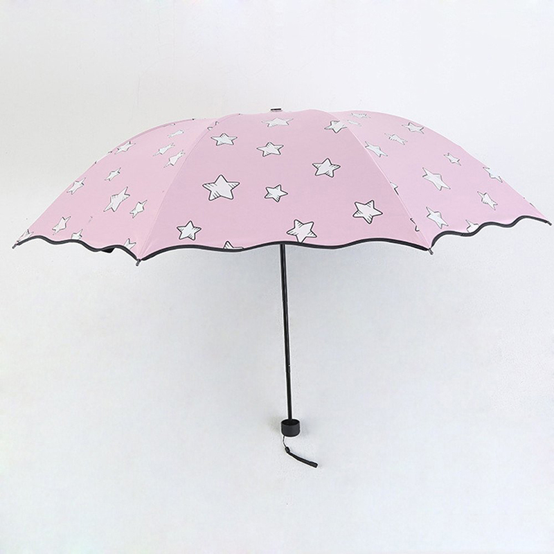 Parapluie pluie à changement de couleur avec fonction d'ouverture manuelle 3 parapluie pliant