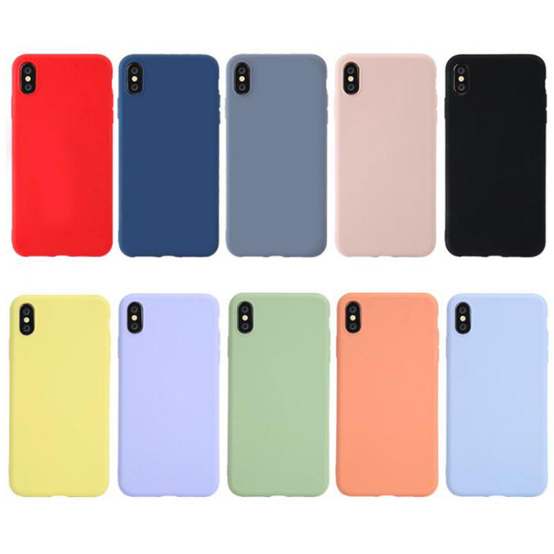 Coque en silicone souple en microfibre pour iPhone Xs