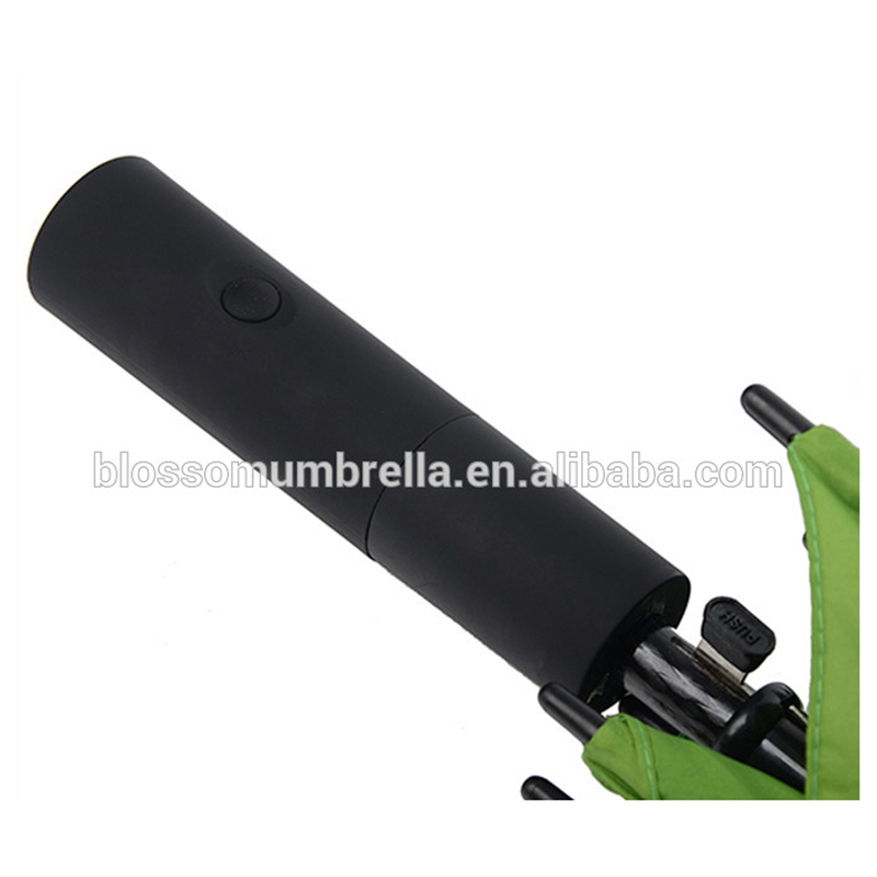 30 pouces Golf parapluie torche poignée parapluie cadre en fibre de verre résistant au vent