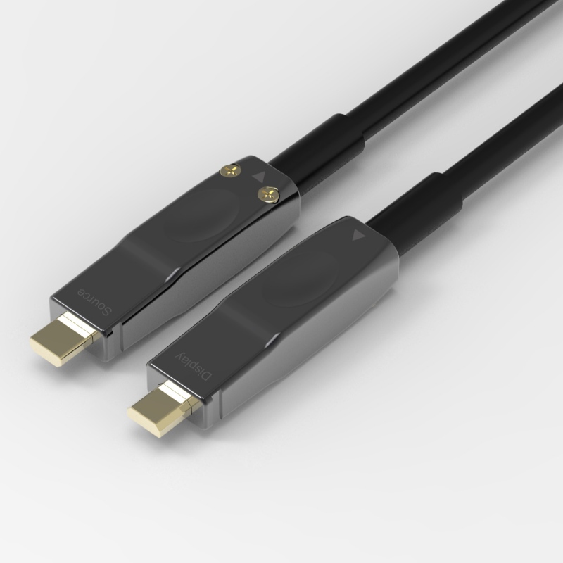 Connecteur détachable YUV 4: 4: 4 Câble 18,2 Gbps Câble 3D 4k 60HZ HDMI à fibre optique