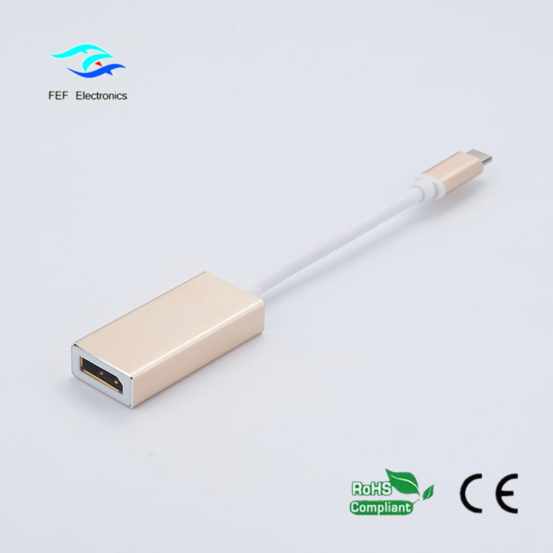 Coque ABS femelle USB TYPE C vers Displayport Code: FEF-USBIC-004A