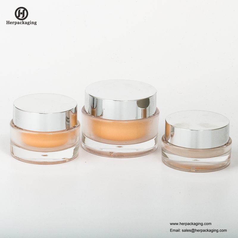 HXL213A jarre cosmétique acrylique vide ronde de luxe