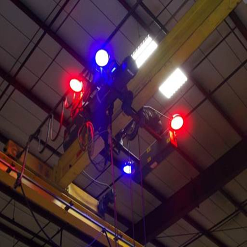 24 lumières de pont roulant bleues à LED 9-60V, ligne rouge